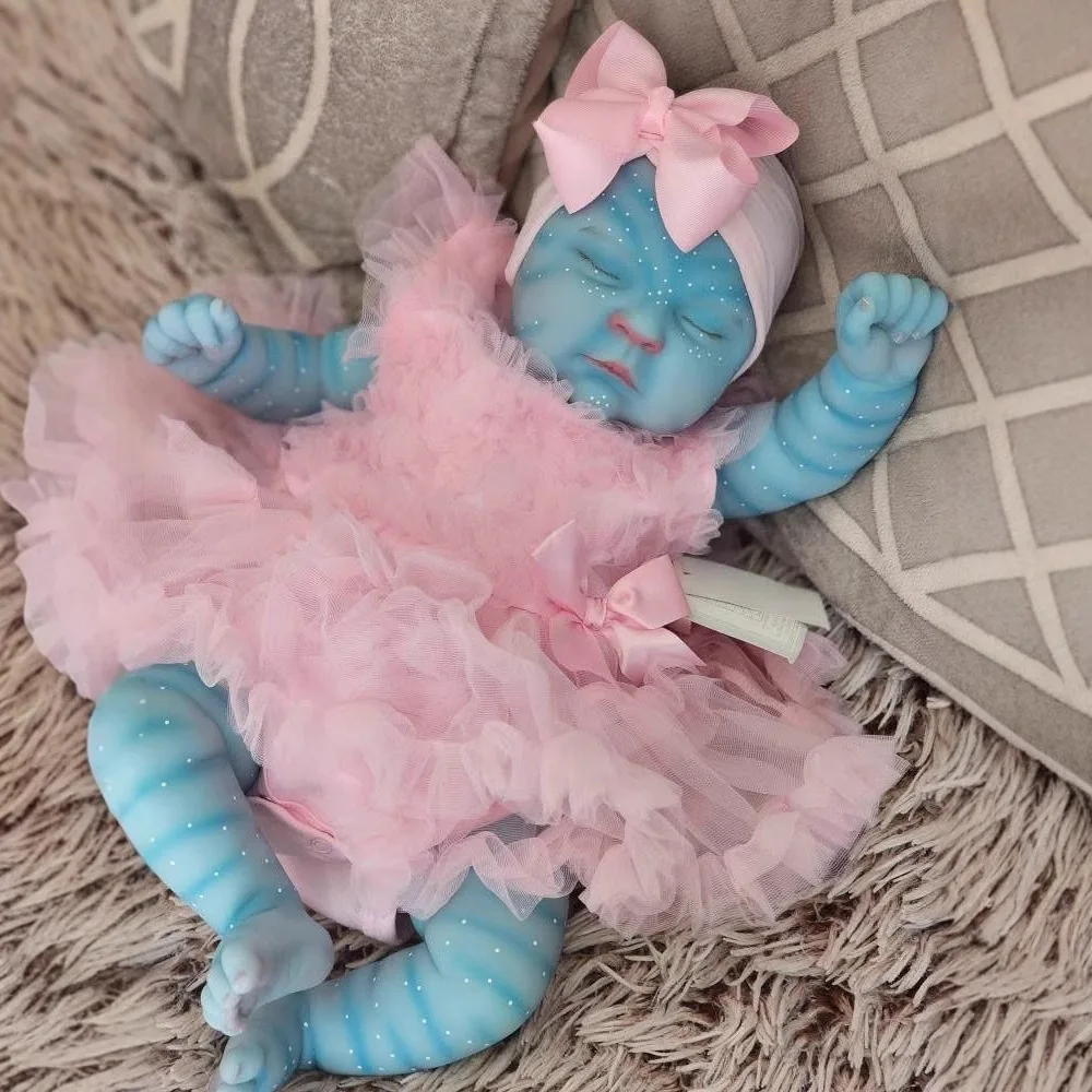 Originale NPK 19 pollici Pesche Avatar Full Body Vinile Reborn Baby Doll Fatto A Mano Realistico 3D Pelle Bagno Impermeabile Giocattolo Da Collezione