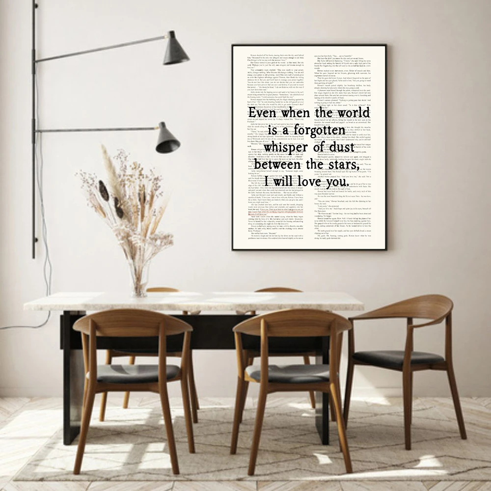 My Friends Are With Me Quote Page Poster, Modern Vintage Minimal Wall Art Picture, Home Office Room Interior Decor Canvas Print