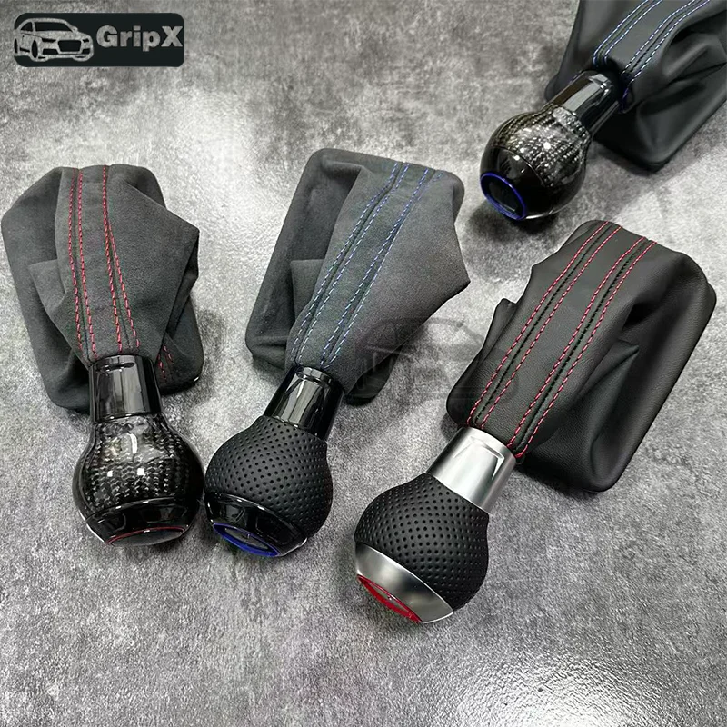 Automatic transmission shift lever head with dust cover modification, left-hand drive suitable for Audi A3 S3 RS3 Q3 S6 RS6 A4 A