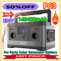 For Party Solar Generator Battery 520Wh 140400mAh P63 500W Portable Power Station 230V Power Bank Supply with Pure Sine Wave