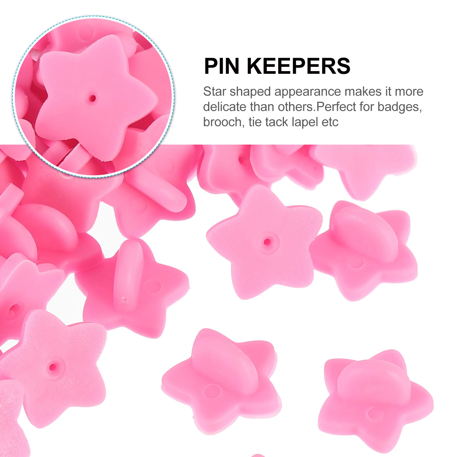 

100pcs Star Shaped Back Holders Durable Clutch Keep Backing Creative Pin Cap Badge Tie Tacks Practical Pin Badges