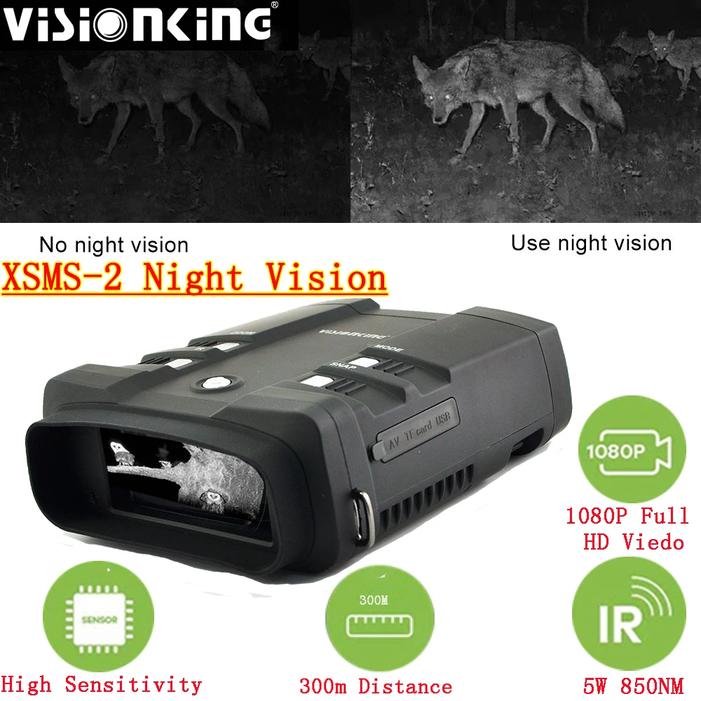 

Visionking 1080P Infrared Night-Vision Device Binocular 5W Infared 850nm LED Telescope Goggles Photo Video Record Hunting Boat