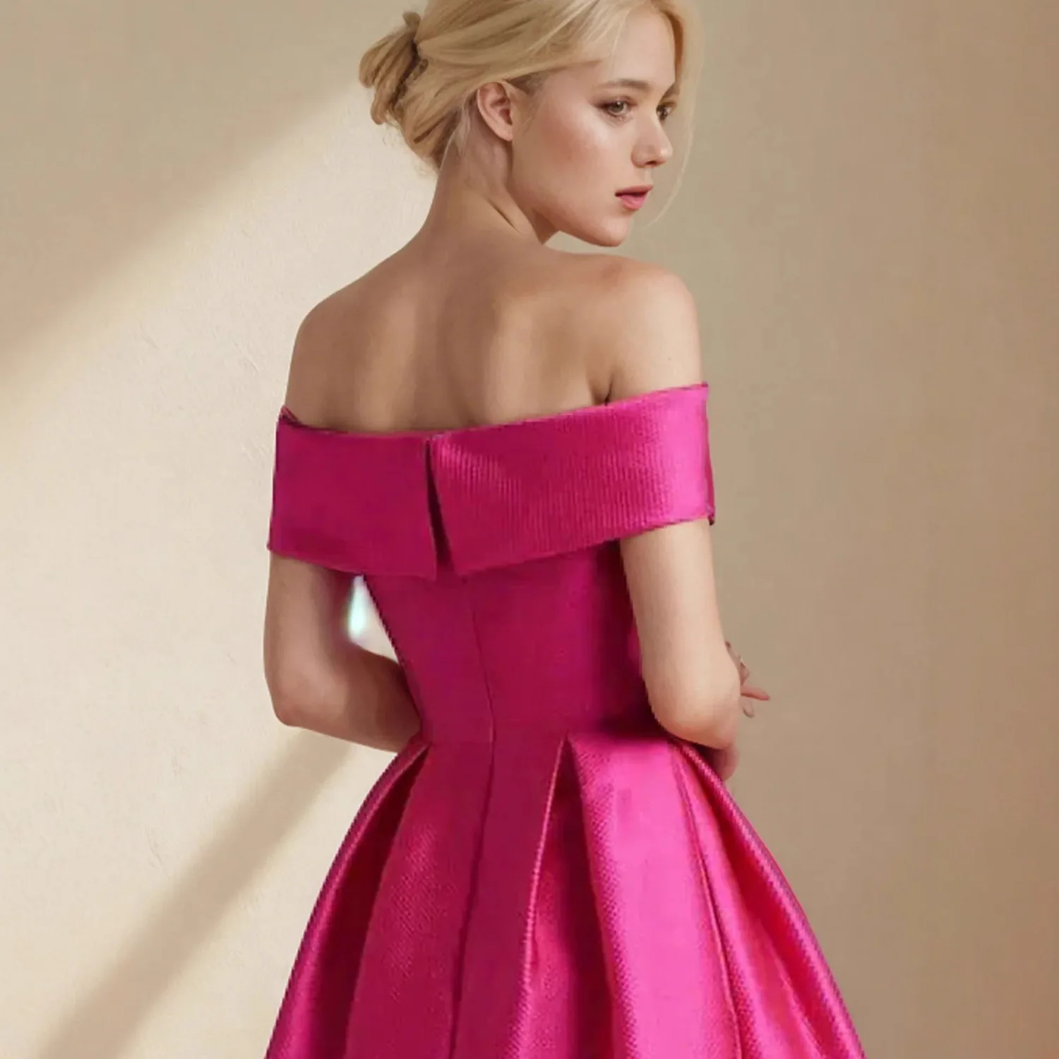 Vestido de noche de satén Ele, un hombro, Par, cumpleaños, mujer, cintura alta, fibra sintética, otro Material, 00%, hecho en chino