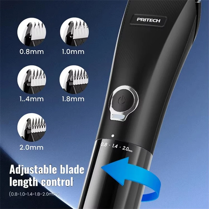 Youpin Pritech مقص الشعر المهنية الشعر المتقلب شاشة الكريستال السائل USB قابلة للشحن لصالون الرجال قص الشعر آلة الحلاق #2