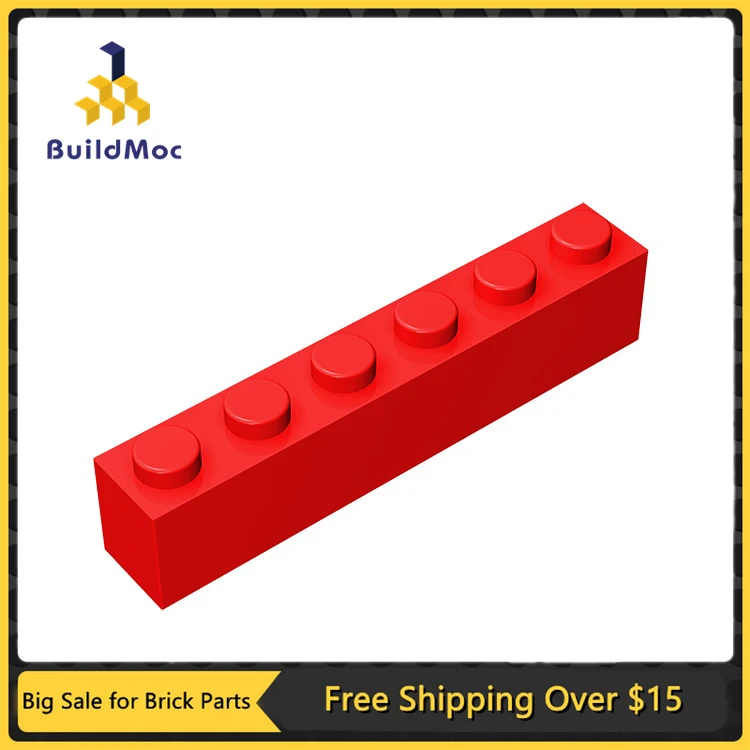 10 pezzi MOC Parts 3009 Brick 1x6 compatibile DIY Assmble Building Blocks particelle Kid cervello Puzzle giocattolo compleanni regalo