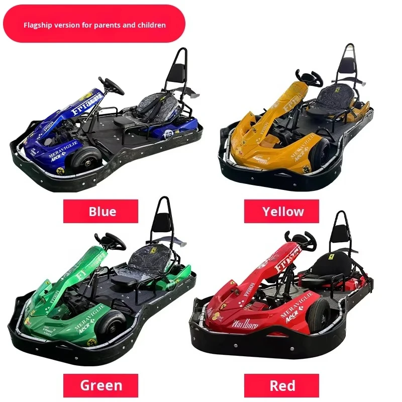 Competitive Square Stall Commercial Rental Parent-Child Electric Go-Kart for Children and Adults Outdoor Amusement Equipment