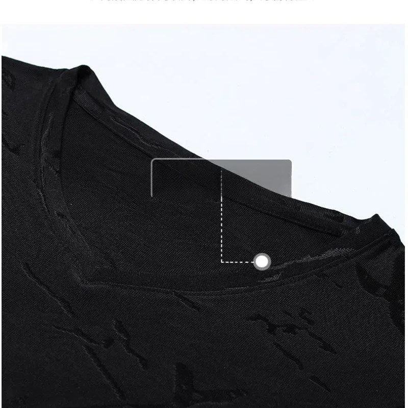 Preppy Style Men\'s Clothing Summer Pullover Short Sleeve Round Neck Geometric Printing T-shirt Casual Comfortable Trendy Tops