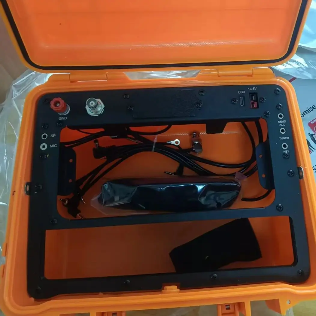 IC-705 radio box, outdoor survival, shortwave disaster emergency communication, waterproof box + metal panel