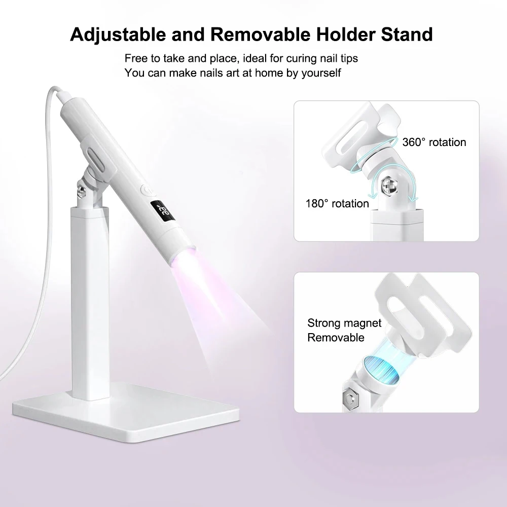 Mini UV LED-nagels Drooglicht Nagellamp Mini UV met standaard voor manicure Draagbare nageldroger Standlamp Professioneel ultraviolet