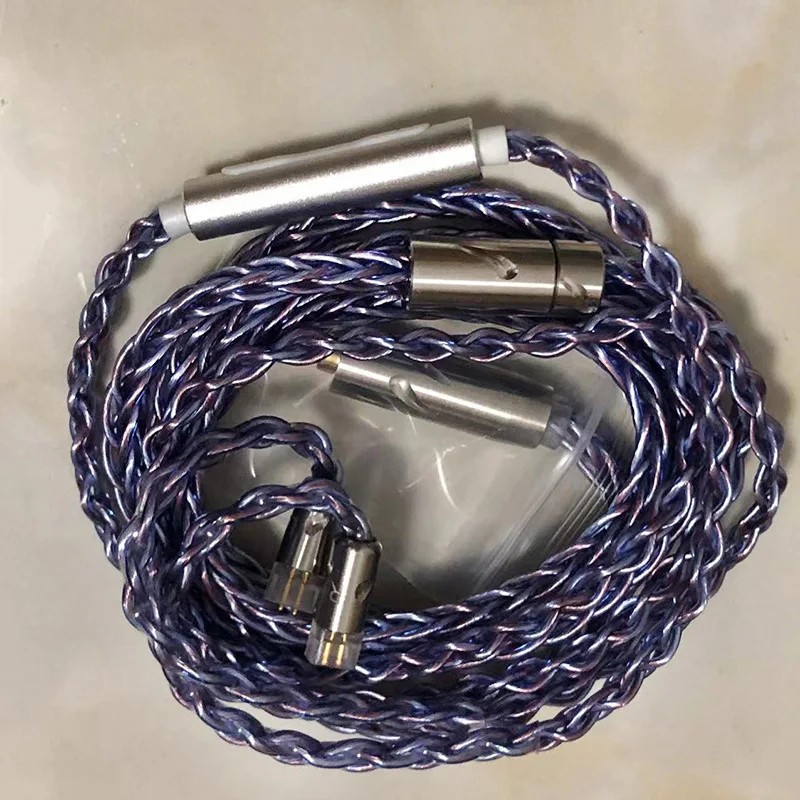 8-ядерный кабель для наушников A2DC QDC IE80 IE400 MMCX 0,78 2Pin 2,5/4,4/3,5 мм, дополнительное освещение для микрофона, кабель для iPhone DIY