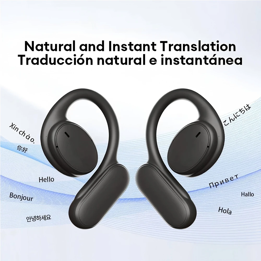 Multiple Choice Openair5 AI Bluetooth Translation Earphones Hanging Ear Type AI Intelligent 100+ languages Meeting Earphone Gift image 6