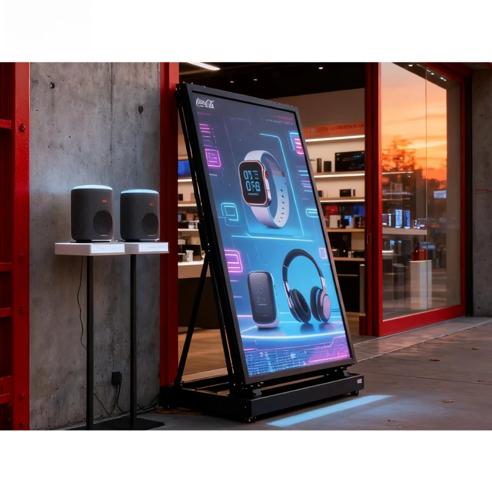 Indoor and outdoor high definition, removable LED folding poster screen, full color commercial screen