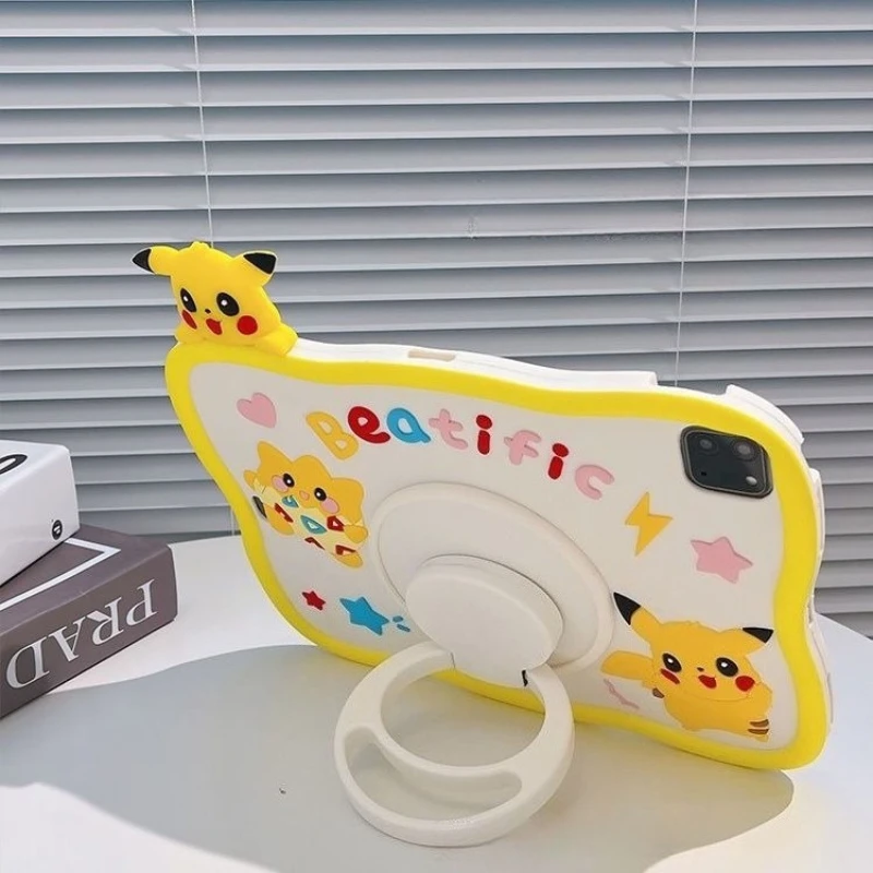 

Kawaii Pikachu Tablet Case for Ipad 11th Gen 11in Pro 22 21 9th 10.2inch Cartoon Silicone Case 10th Air4 5 10.9in Mini6 Cover