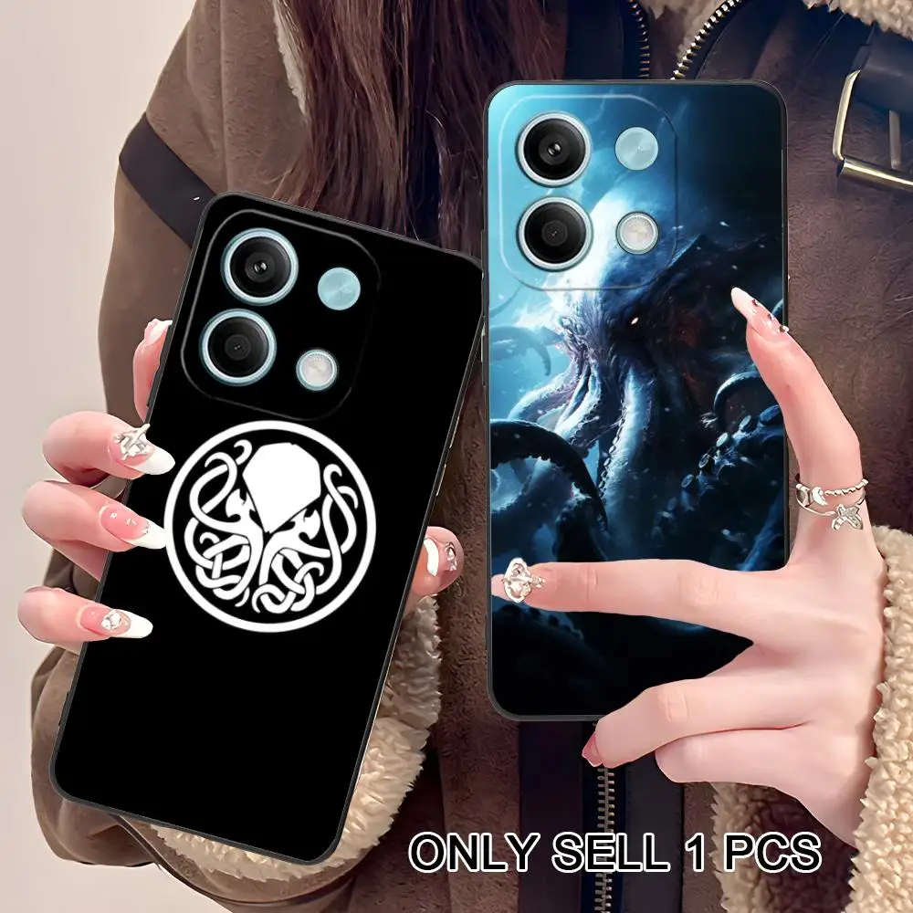 

Great Mythology Cthulhu Phone Case for POCO F8 F7 F6 F5 F4 F3 F2 Pro GT C75 C71 C65 C61 C40 Pro Ultra Soft TPU Shockproof Cover