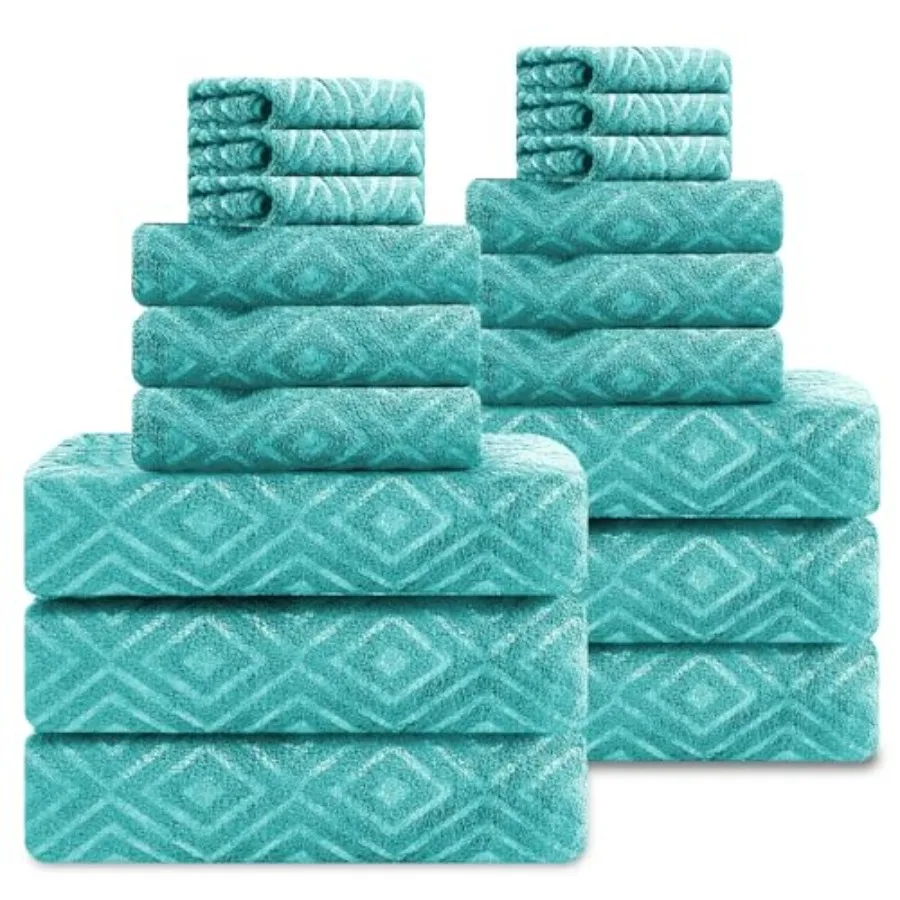 

Набор из 8 полотенец: 6 полотенец для тела, 6 полотенец для рук и 6 салфеток для умывания — высоковпитывающие, быстросохнущие, из 100% микрофибры, ультрамягкие, для ванной комнаты.