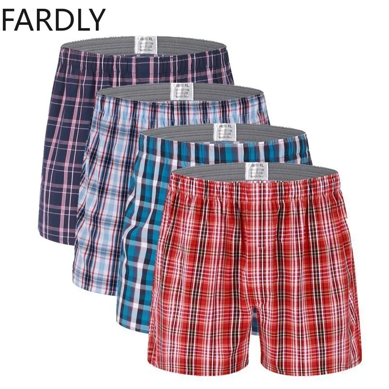 FARDLY-bóxer de algodón para hombre, ropa interior, pantalones cortos, suaves, con flecha, clásicos, básicos, cómodos