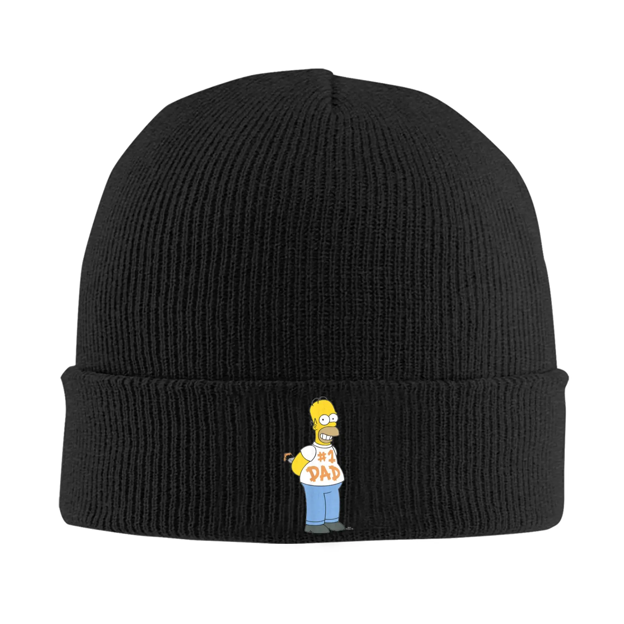 The S-simpson Number 1 Dad Father's Day Beanie Hats  Bonnet Hats Unisex Casual Gym Knit Hat Autumn Winter Pattern Warm Soft Caps