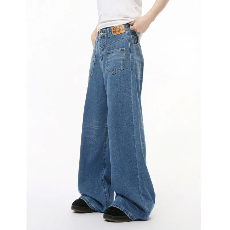 [OIMG] Autumn New Product, niche personality, reverse pocket design, vertical feeling, straight leg jeans