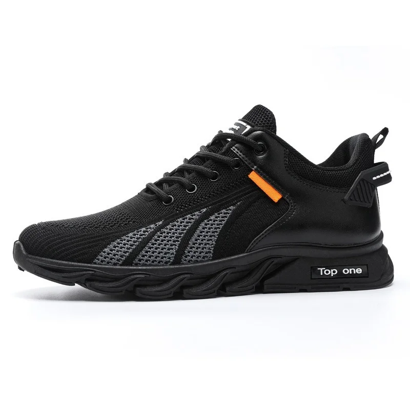 Zapatillas de deporte transpirables para hombre, suela gruesa, cordones bajos, zapatos informales a la moda para hombre, zapatos para correr cómodos