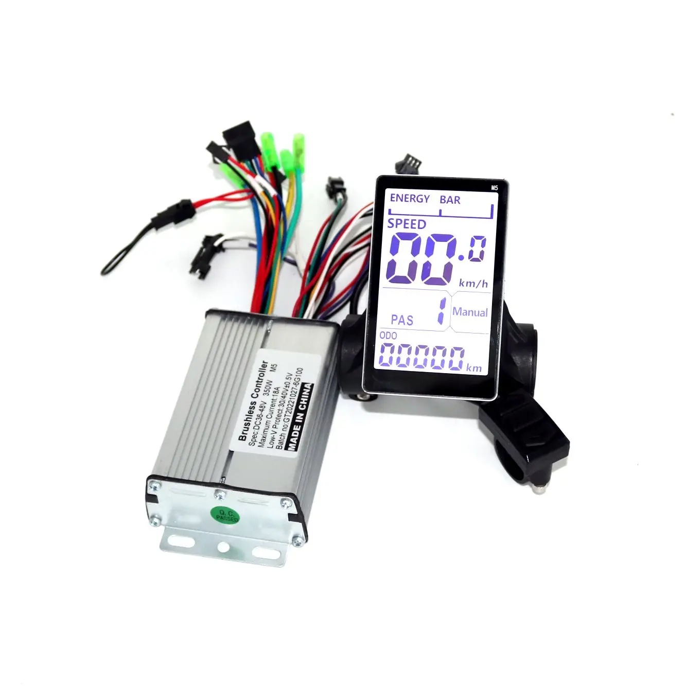 Greentime 36V 48V 350W Brushless DC Motor Controller Ebike Controller +M5 LCD Display One Set