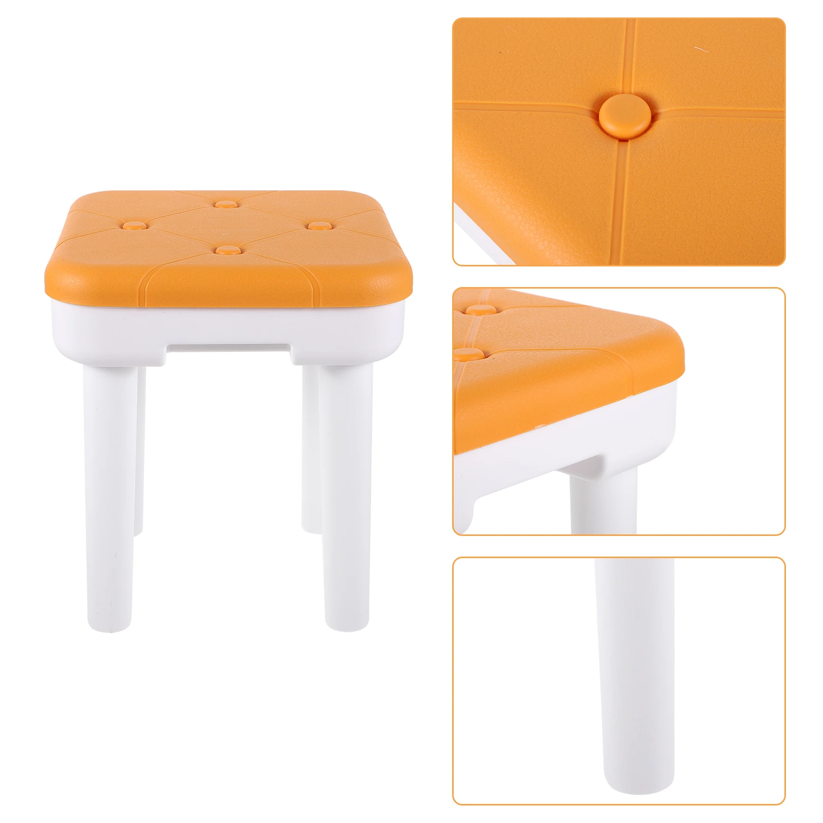 Anti-Slip Sturdy Stool Imitation Round Low Step Stool For Home Footstool Cloud Shaped Bench Household