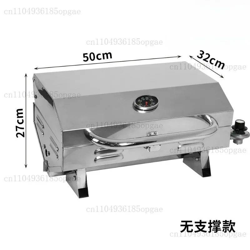 BBQ Grill Stainless Steel Outdoor Carry Gas Cassette with Rod Holder Rod Insertion Marine BBQ Grill