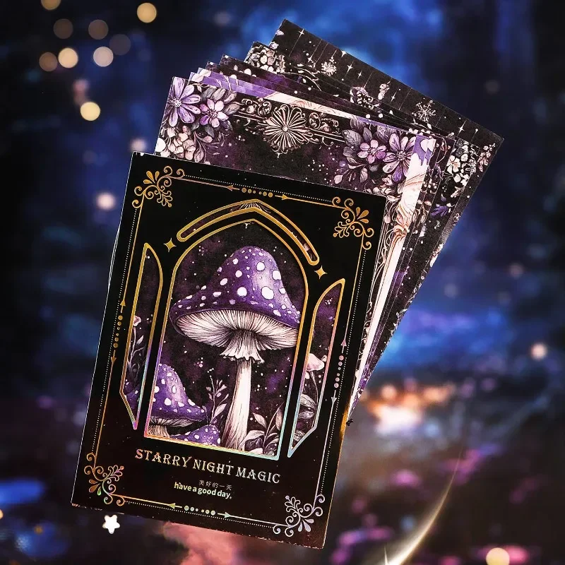 

10 шт., наклейка «Звездная ночь», рукописные заметки, звездное небо, мечта, сетка, дух, кристалл, справочник, школьные принадлежности, фон 174*106 мм