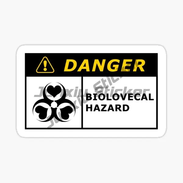 Attention Radioactive Sticker DANGER Restricted Area Funny Car Stickers Radiation Sign Vinyl Reflective Decal