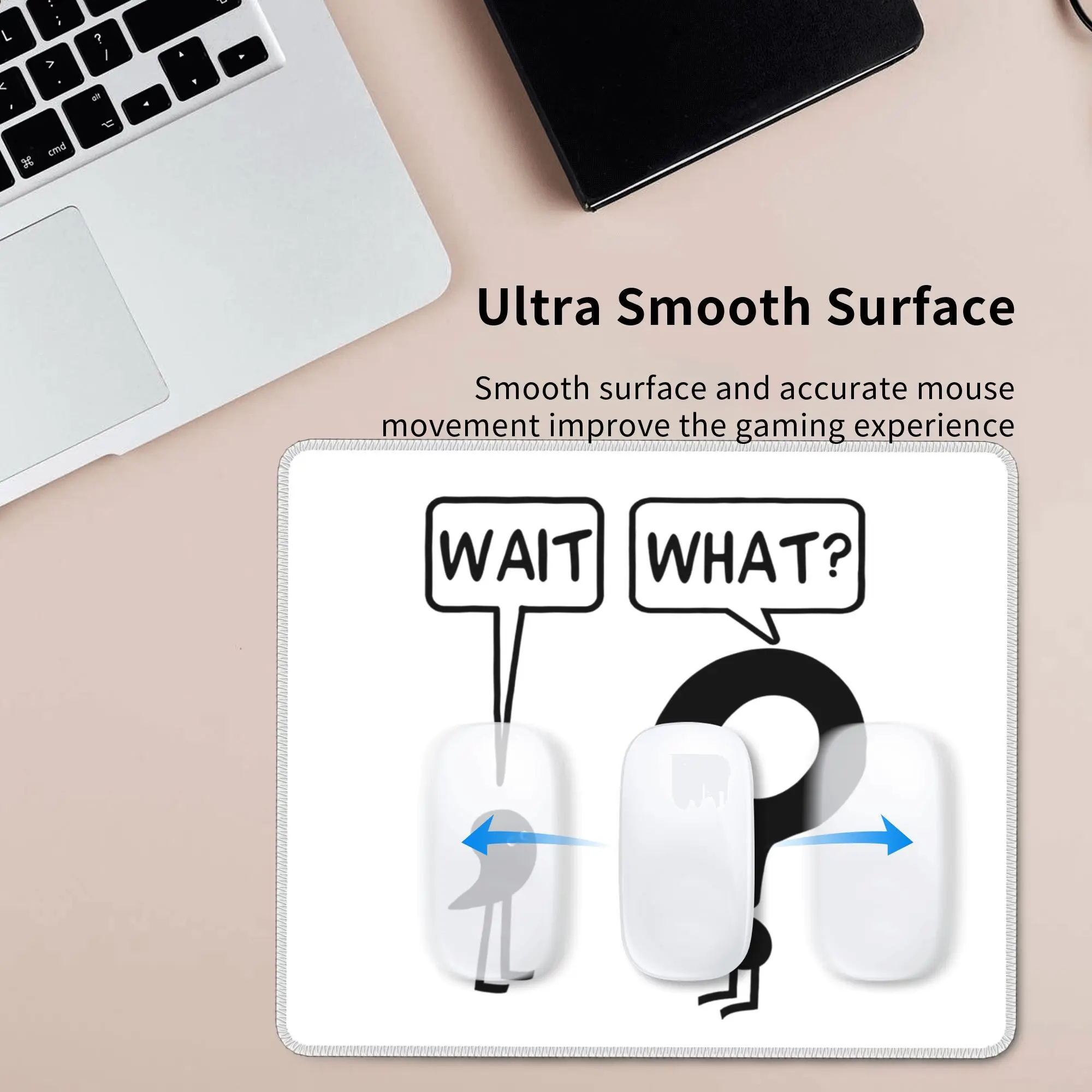Коврик для мыши Wait, What, коврик для компьютерной клавиатуры, коврик для мыши, игровой ПК, ноутбука, настольный коврик, офисные аксессуары, настольные коврики