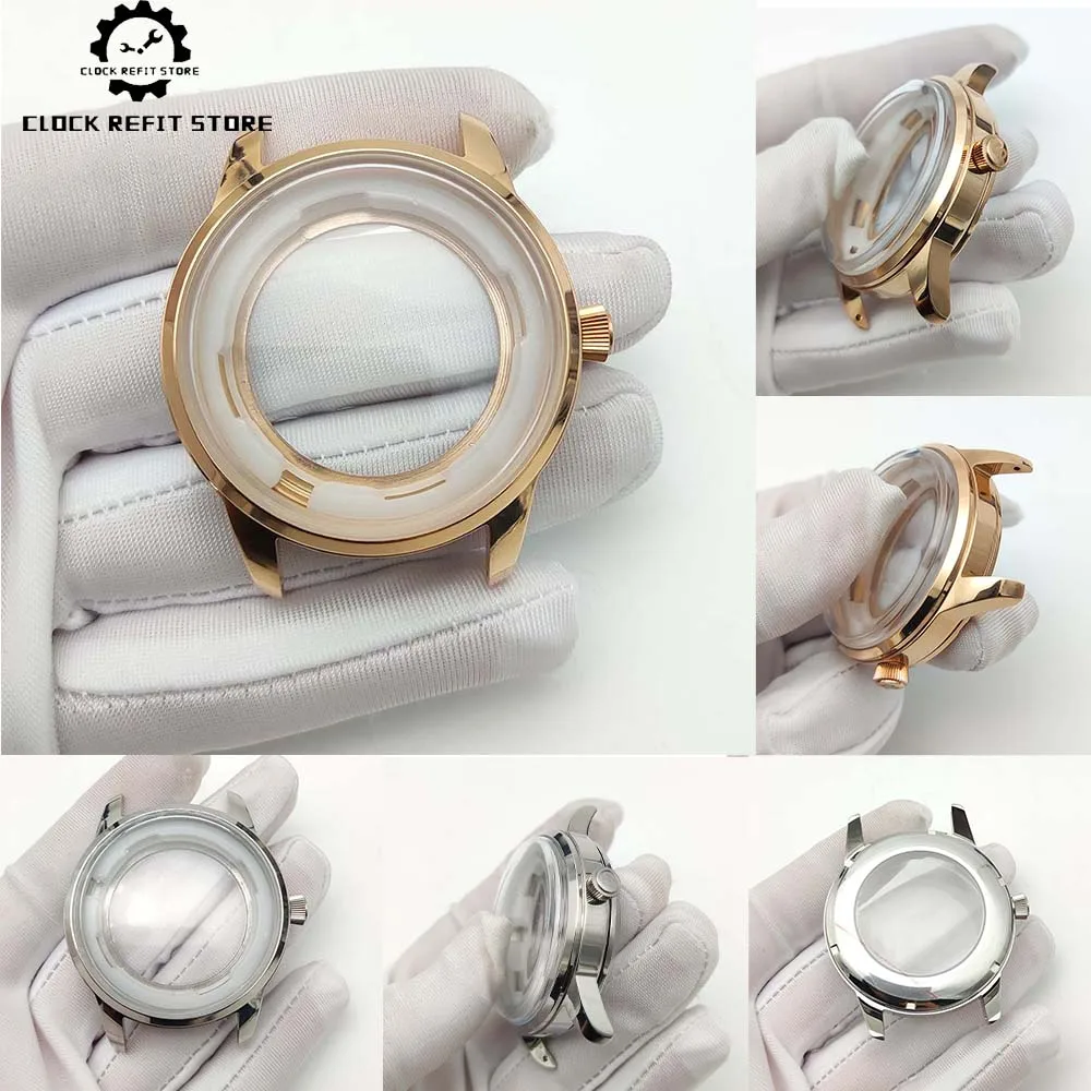 40mm Available Men's Mechanical Watch Case, NH38 Movement, Transparent Caseback, Vintage Case, 35mm Dial, Watch Assembly Case