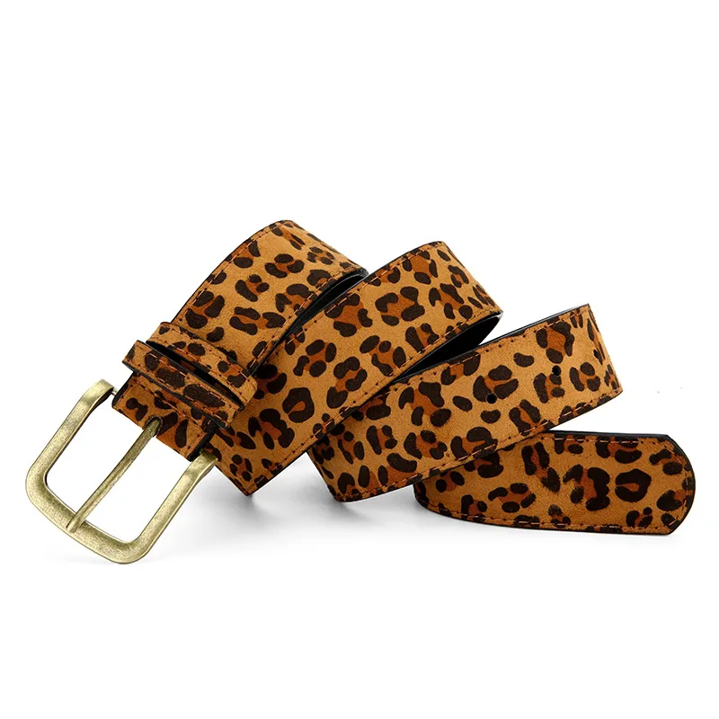 Boho Style PU Leopard Print Belt Women Dress Slim Fit Women Dress Custom Belt