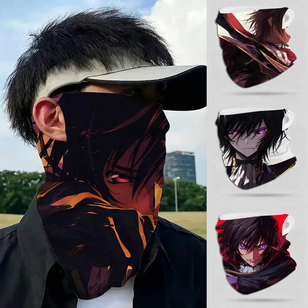 C-CODE-GEASS L-Lelouch Multifunctional neck gaiter windproof face cover breathable scarf for all outdoor sports activities