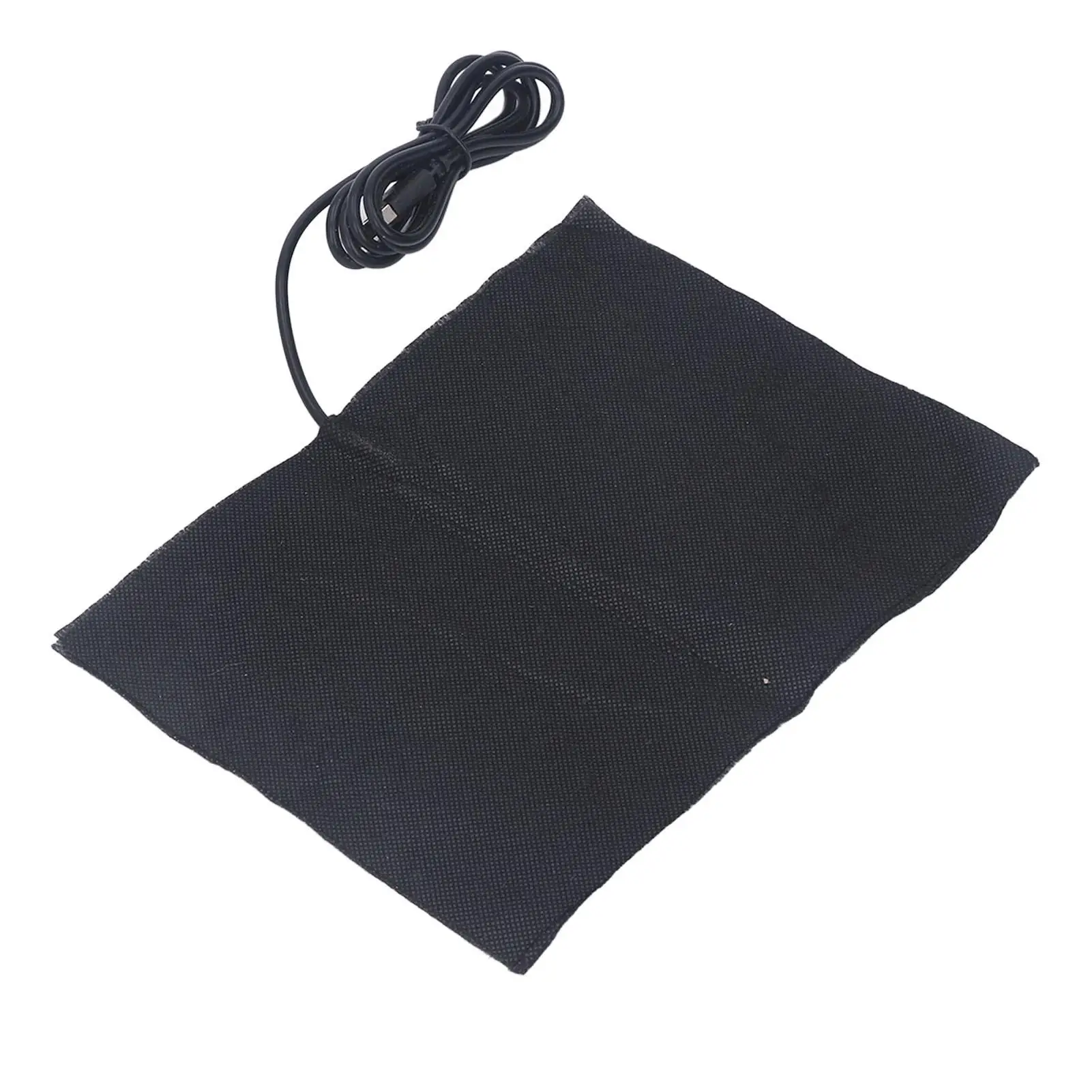 USB Heating Pad 10x15cm 60℃ Quick Heating Cloth Foldable for Outdoor Hiking