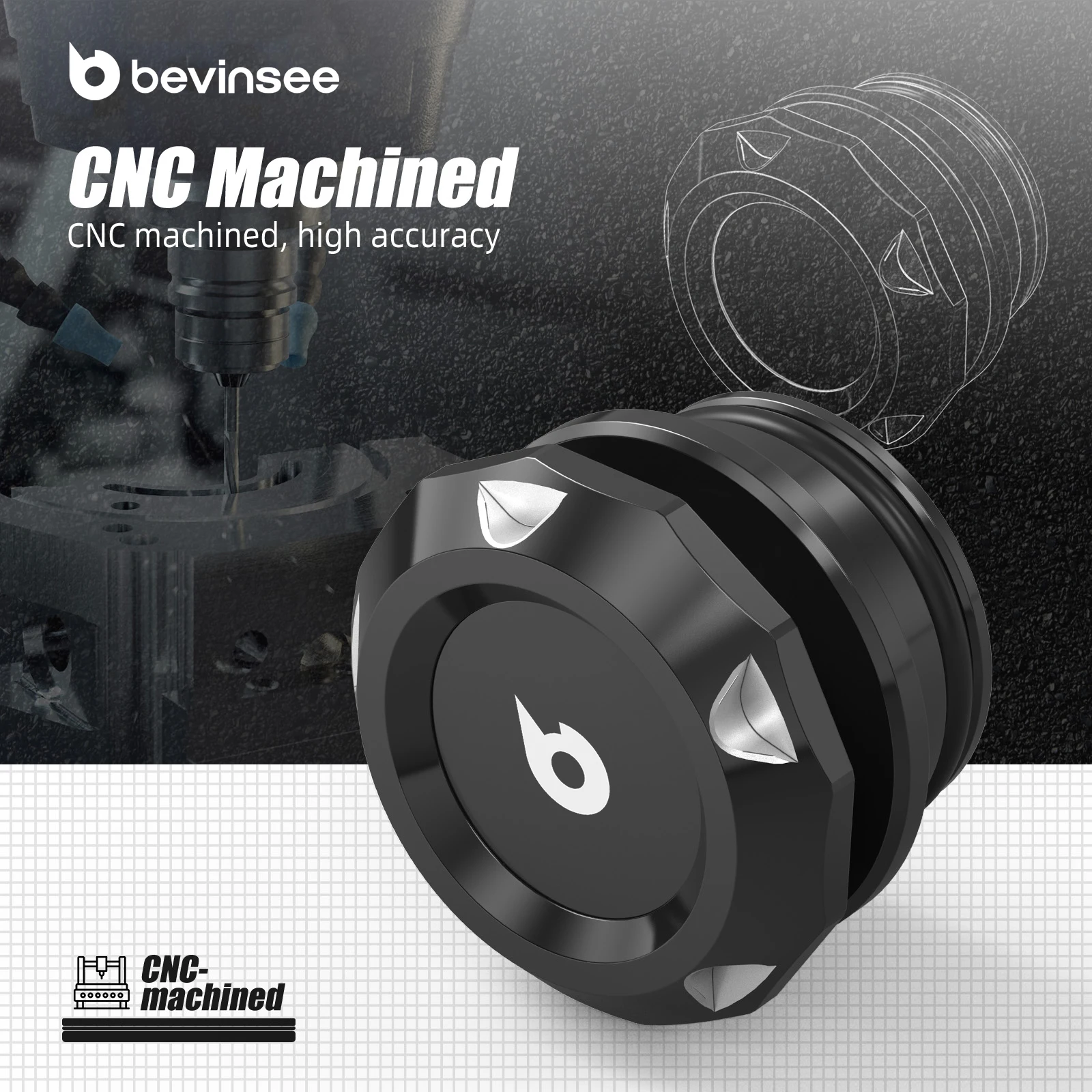 BEVINSEEシガーソケットプラグ アルミニウム製 車内アクセサリー 標準12ボルト電源搭載車両用ユニバーサル