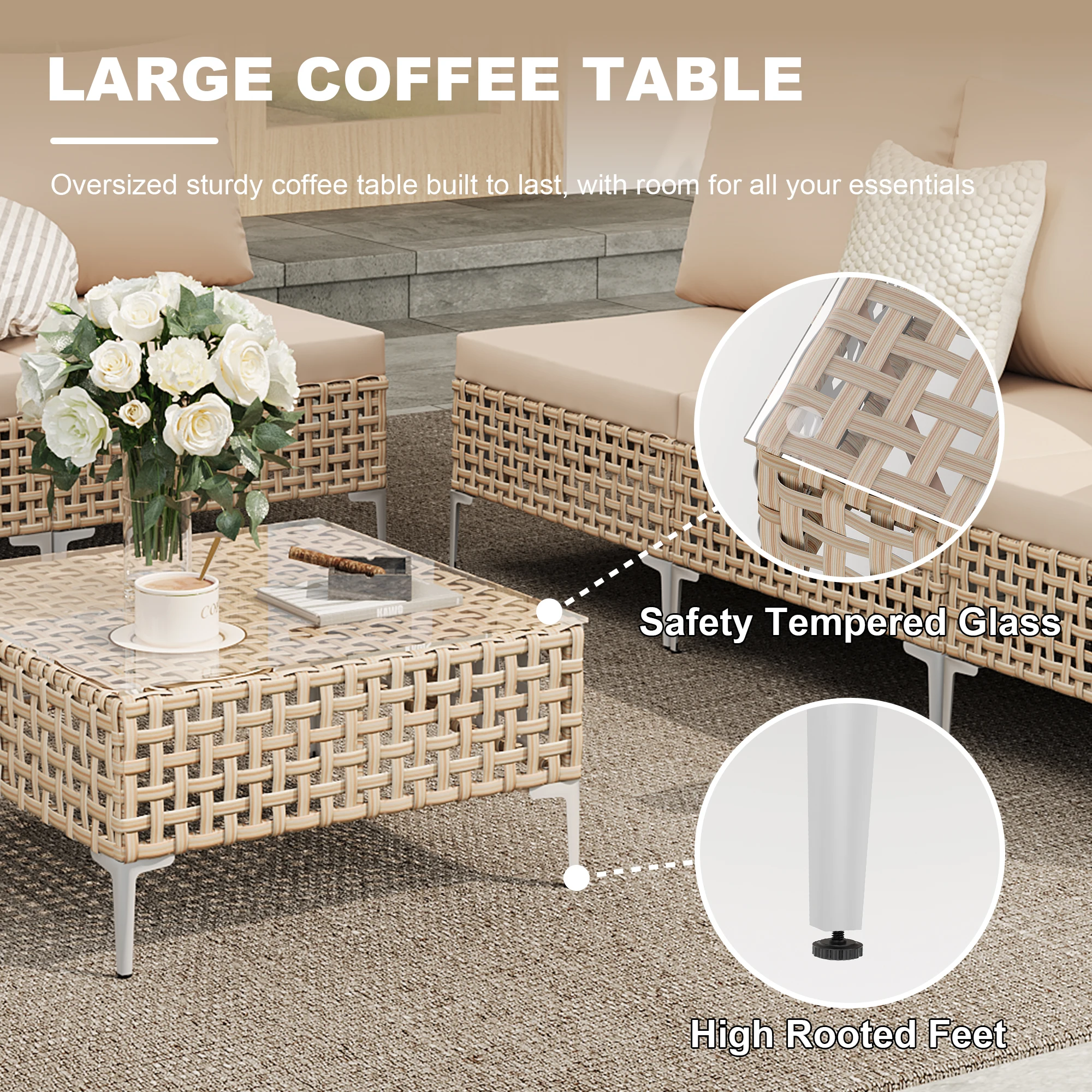 مجموعة أثاث خارجي بوهو مع وسائ - مراجعة Outdoor Furniture From China وسعره