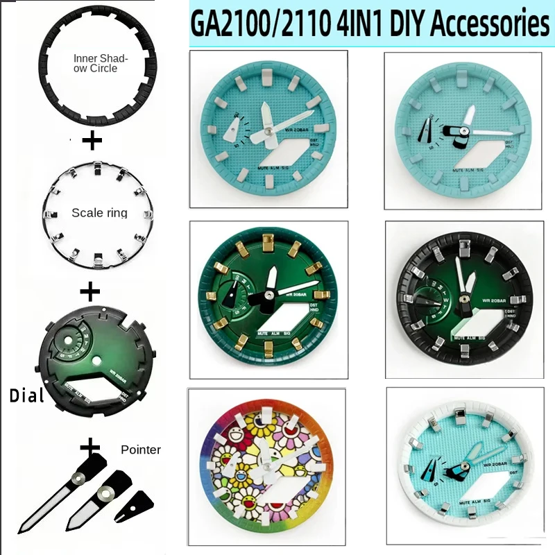 �y�Z�[�����zCasiOak 4-IN1 Mod �L�b�g�J�V�I G-shock GA2100 ga2110 ga-b2100 ���v�X�P�[�������O�C���f�b�N�X�_�C�����\�ʎ��ԃ}�[�J�[�_�C���������O DIY