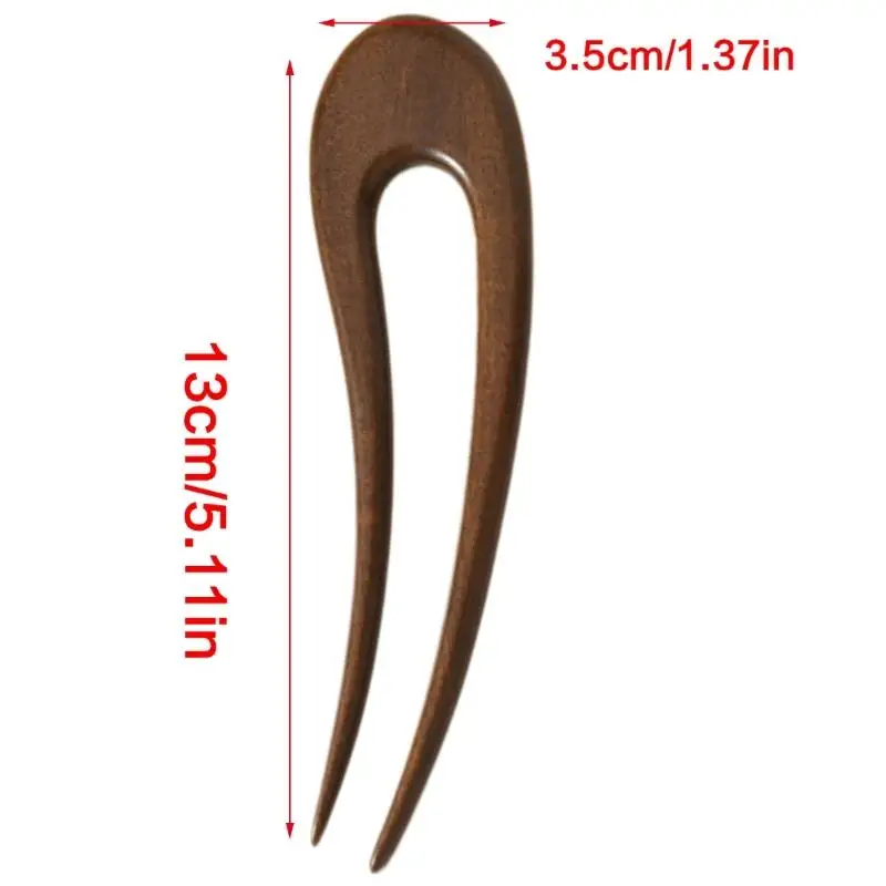 39BD Alte Holz Haarnadel Für Frauen U Form Haar Sanfte Haar Brötchen Halter – Detail 6