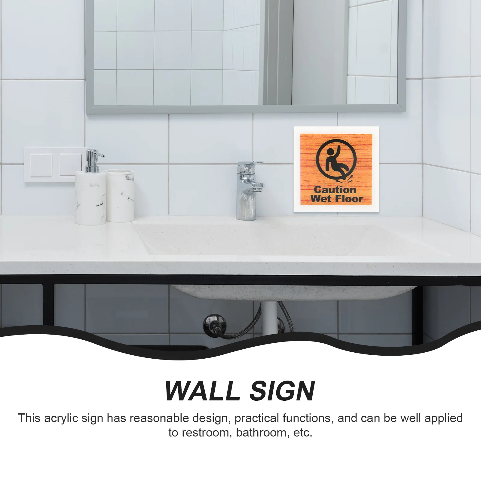 

Slippery Floor Wall Signs Slide The Carefully Caution Funny Bilingual Wet Staff