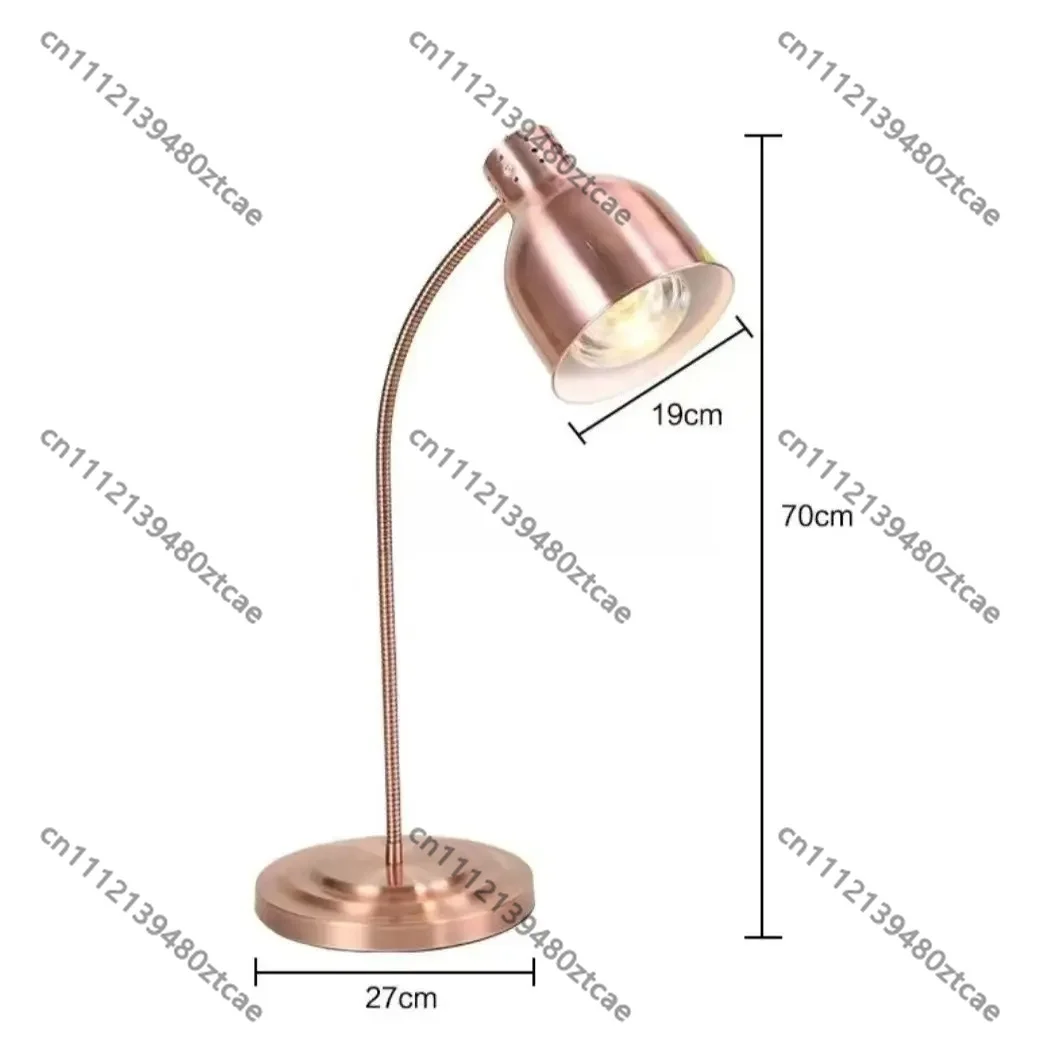 Marble Base Food Heat Lamp Commercial Food Warmer Light for Hotel Restaurant Catering BBQ, 1 Unit