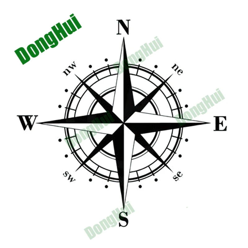 Creative compass nautical navigation styling car stickers motorcycle helmets than laptop mobile phone stickers