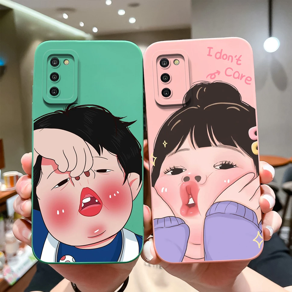For Samsung Galaxy A02S M02S F02S Phone Cases Cute Creative Style Soft Liquid Silicone Shockproof Protective Back Covers Fundas image 4