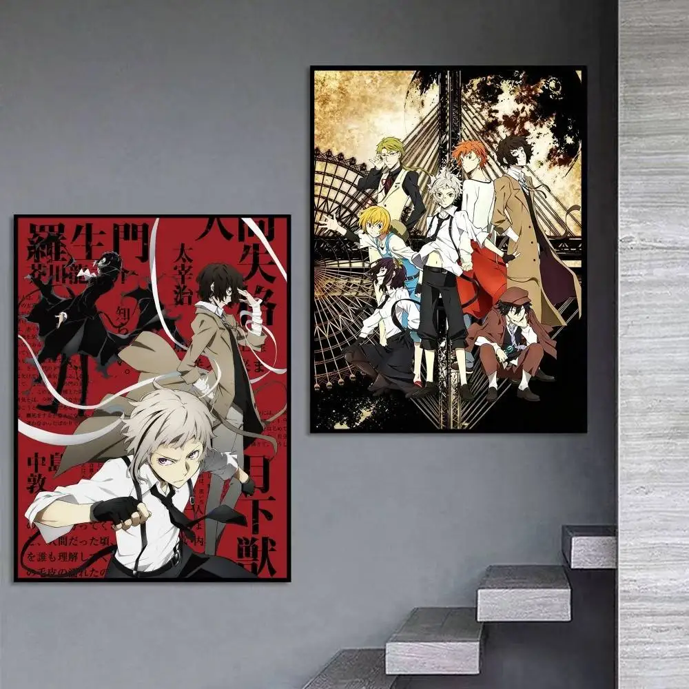 Nakajima From Bungou Stray Dogs Poster Self-adhesive Art Waterproof Paper Sticker Coffee House Bar