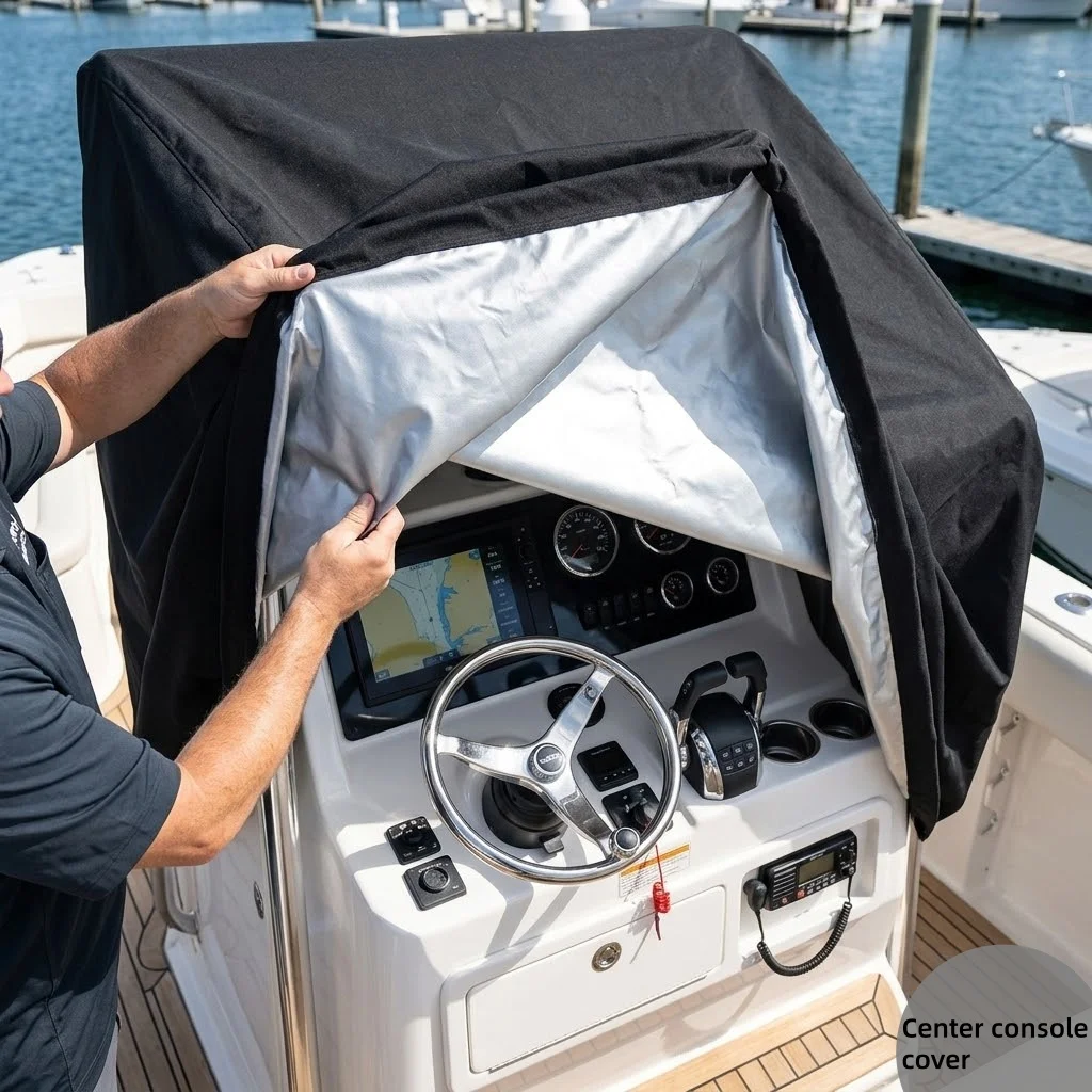 Housse de protection universelle - Housse de protection polyvalente pour console de bateau, housse de protection pour console centrale de bateau - Tissu Oxford 600D, L 36 x l 20 x H 36 pouces