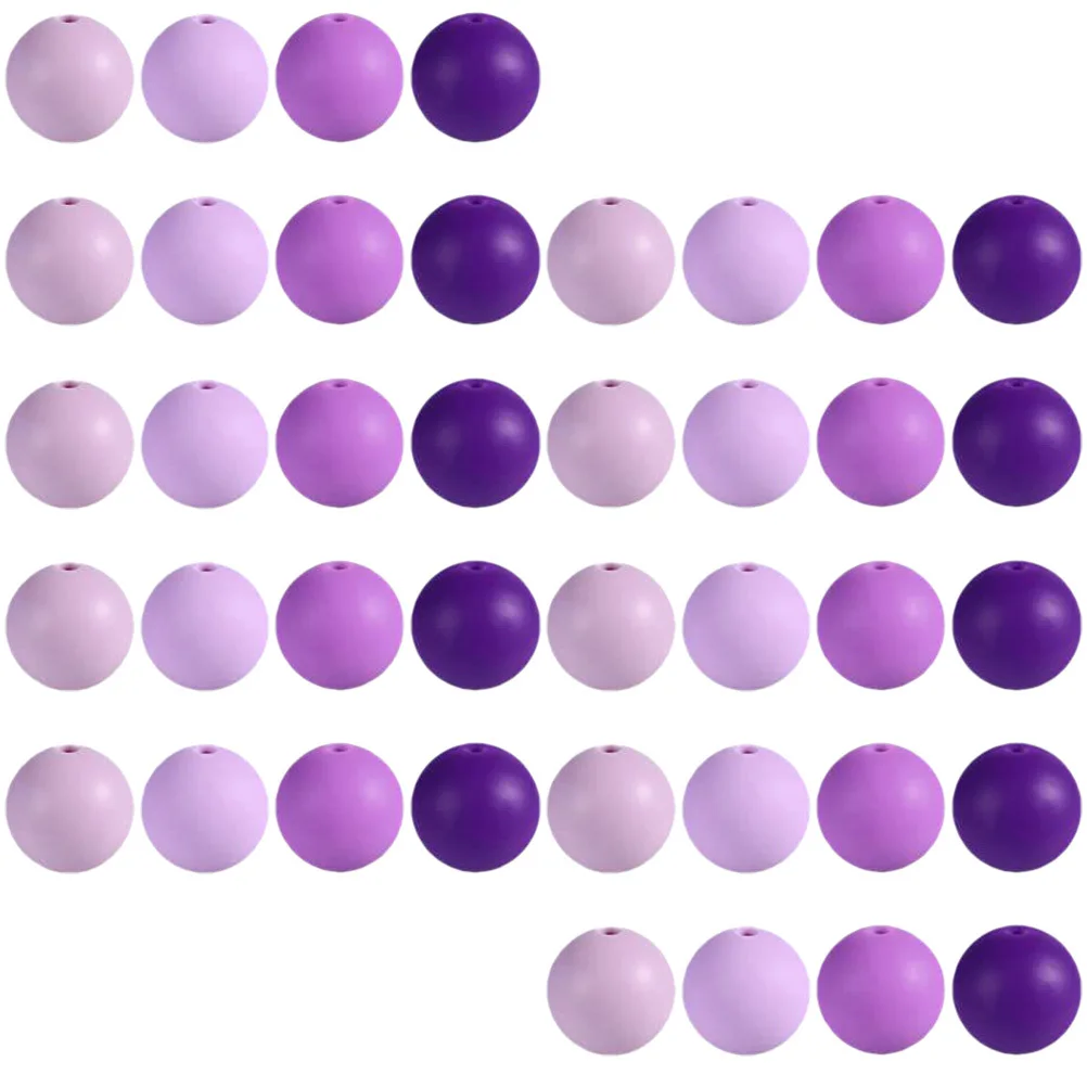 

120Pcs Multi Color Silicone Round Beads for DIY Bracelets Jewelry Making Handmade Loose Beads Charms DIY Garland Silicone Bead
