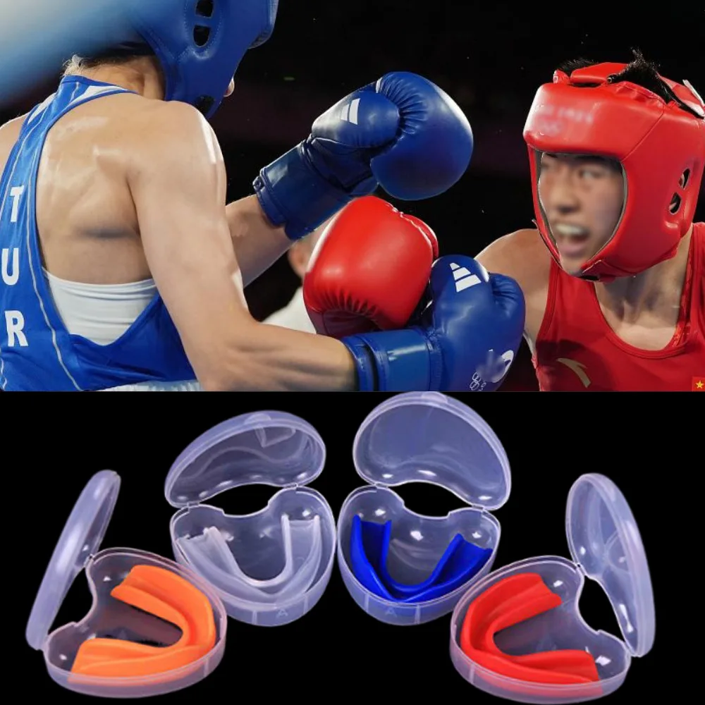 

Sports Mouth Guard Boxing Basketball Teeth Protector MMA Training Equipment Taekwondo Sparring Dental Shock Absorbing Protective