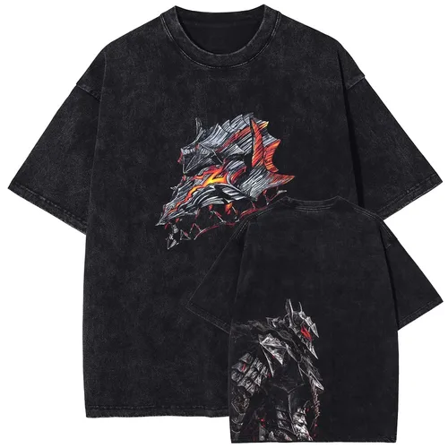 Imagen 2 del producto Camisetas clásicas de Anime Berserk Griffith con estampado gráfico Vintage para hombre, camisetas góticas de Manga lavadas, camisetas de algodón Harajuku de gran tamaño