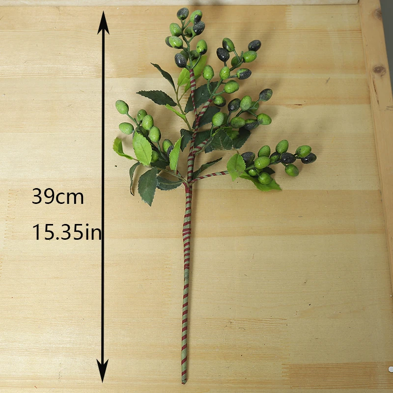 39cm Artificial Berry Flower Branch Home Wedding Party Decoration Fake Fruit Plants Photo Props Christmas DIY Decor Accessories image 6