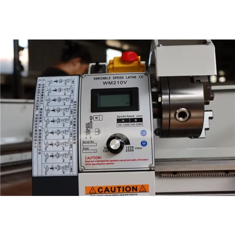 Light Duty Multifunctional Horizontal Automatic Lathe Machine WM210V 220V 4 Tool Post Stations