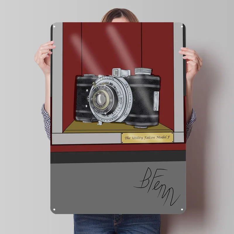 خمر كاميرا الصقر علامات معدنية الفيلم المشارك مخصص صفيح تسجيل ل جدار الفن الديكور الأشياء الرجعية لديكور غرفة تصميم