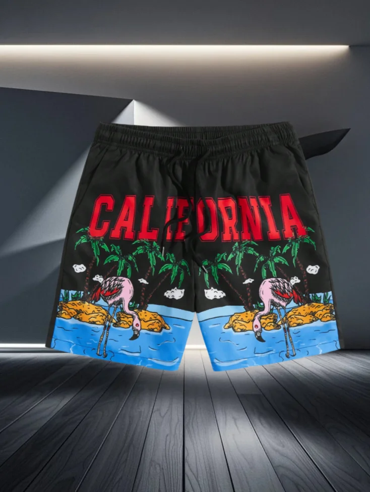 

Летние популярные шорты с 3D принтом, быстросохнущие, впитывающие пот, спортивные шорты для пляжного отдыха, новинка 2025 года, модные уличные мото